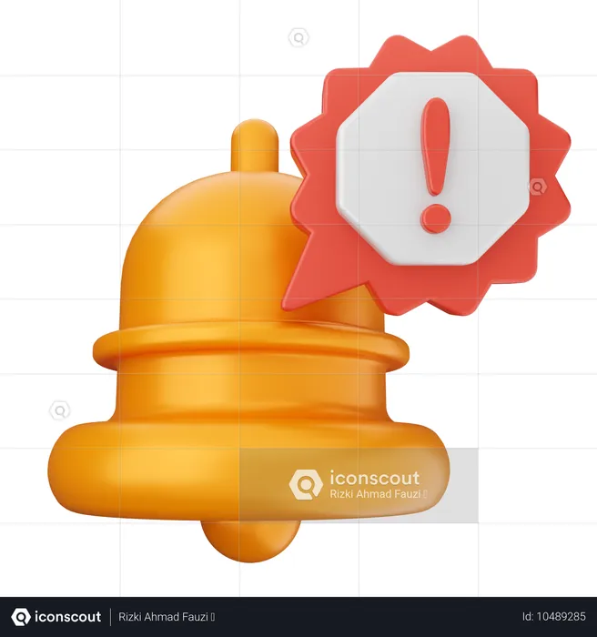 Campana de notificación de alerta  3D Icon