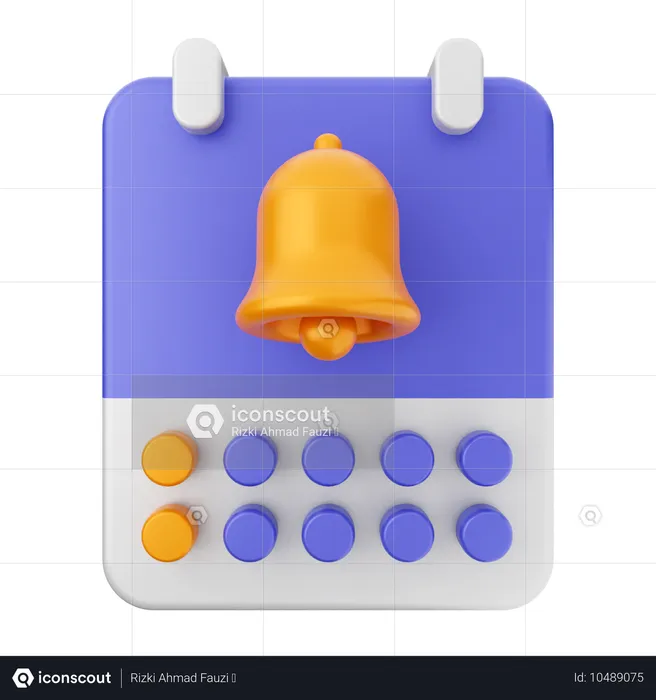 Campana de notificación del calendario  3D Icon