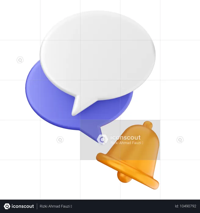 Campana de notificación de chat  3D Icon