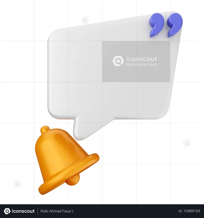 Campana de notificación de chat  3D Icon