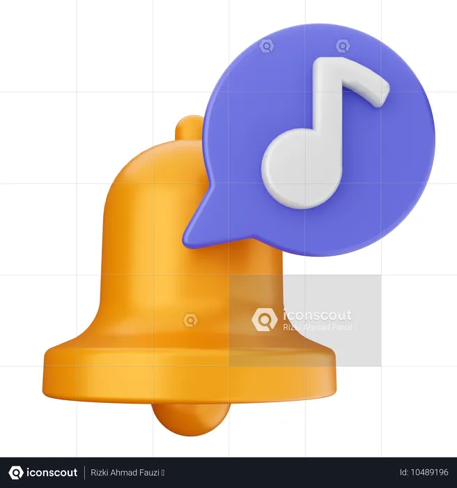 Campana de notificación de música  3D Icon