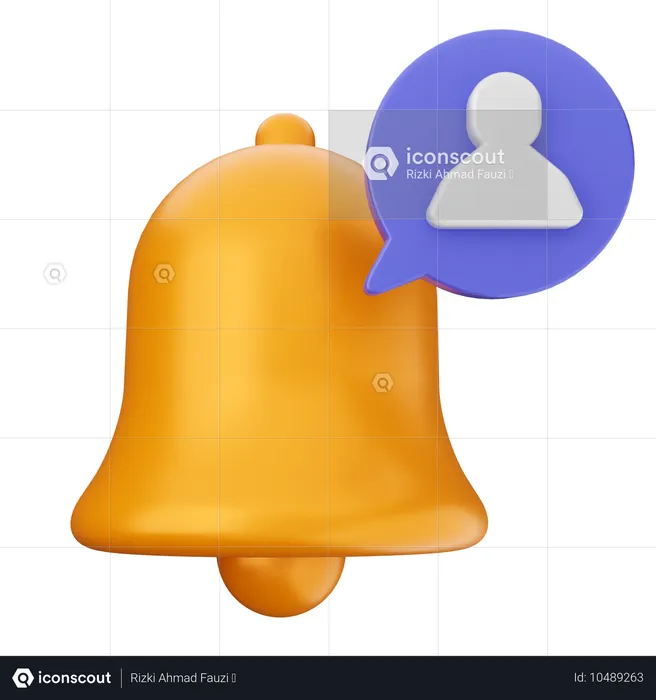 Campana de notificación de usuario  3D Icon