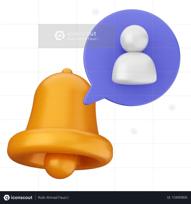 Campana de notificación de usuario  3D Icon