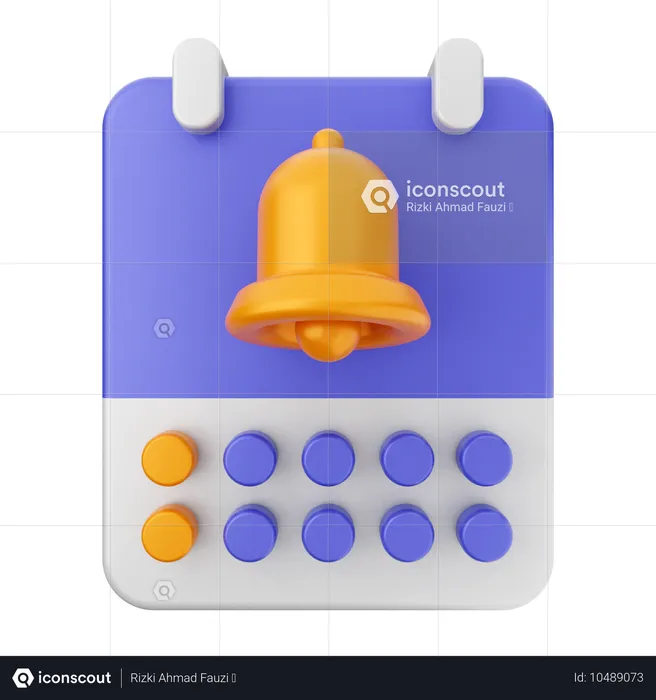 Campana de notificación del calendario  3D Icon