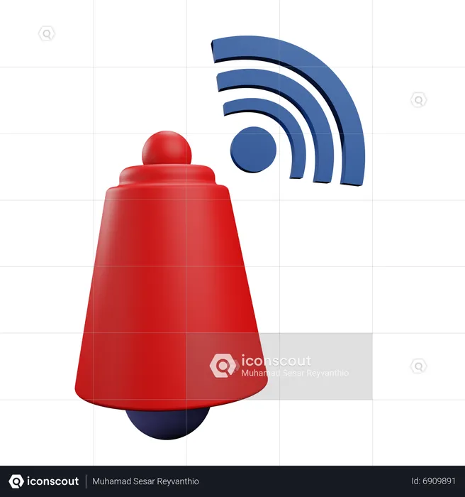 Campana de notificación inteligente  3D Icon