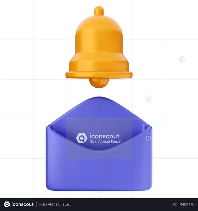 Campana de notificación por correo electrónico  3D Icon