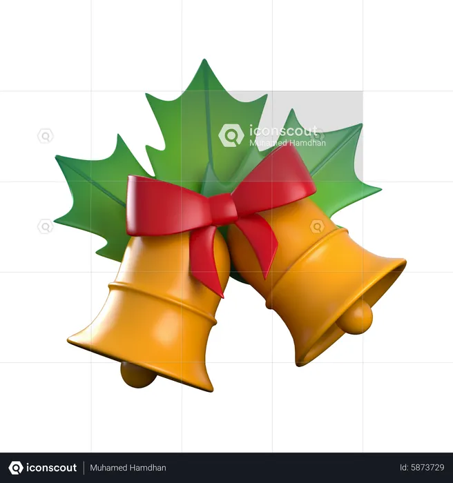 Campanas de navidad  3D Icon