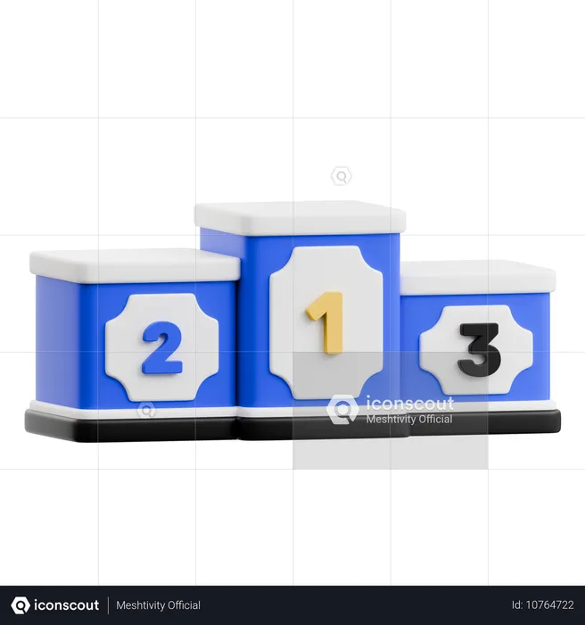 Pódio dos campeões  3D Icon