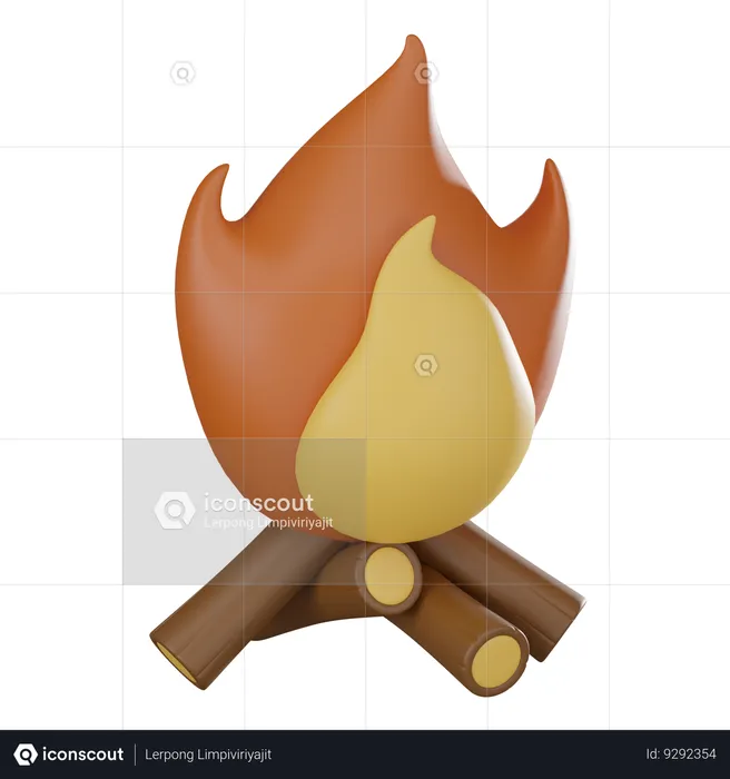 Campfire  3D Icon