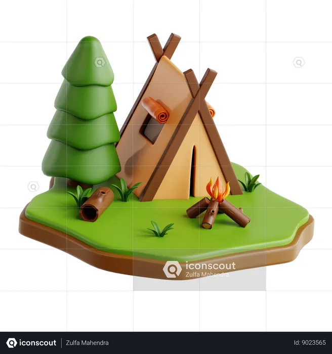 Camping  3D Icon