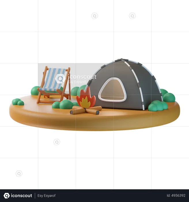 Camping  3D Icon