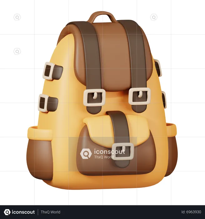 Camping backpack  3D Icon