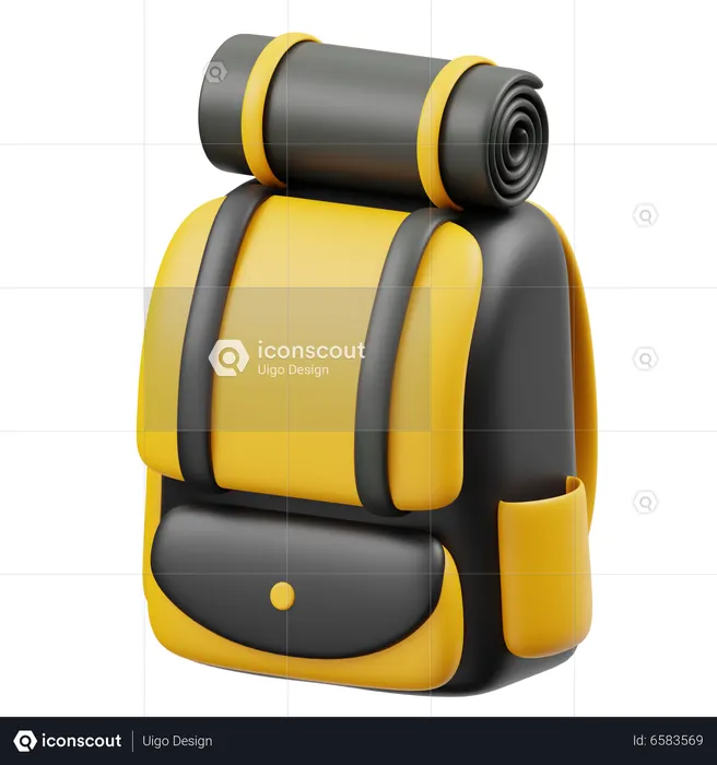 Camping Backpack  3D Icon