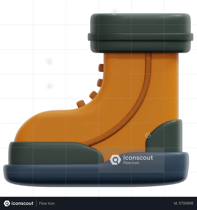 Camping Boot  3D Icon