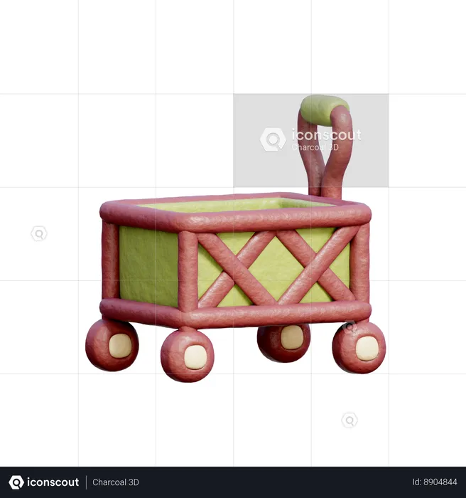 Chariot de camping  3D Icon