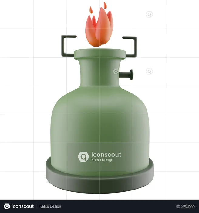 Camping Gas Stove Outdoor  3D Icon