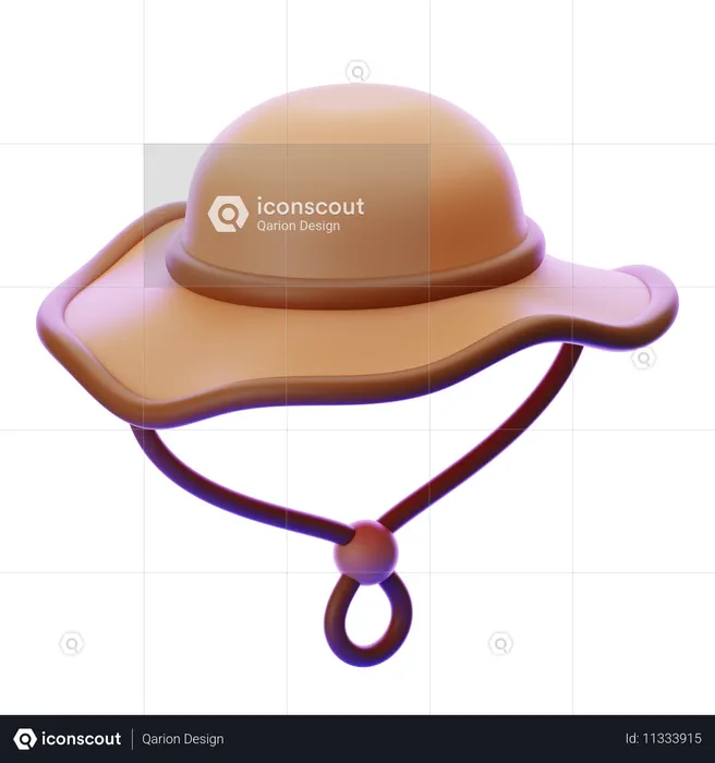 CAMPING HAT  3D Icon