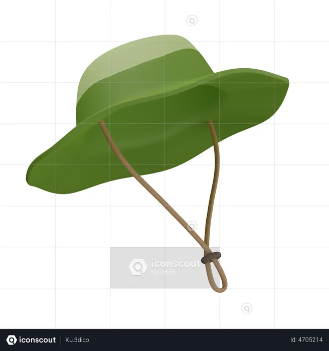 Camping hat  3D Illustration