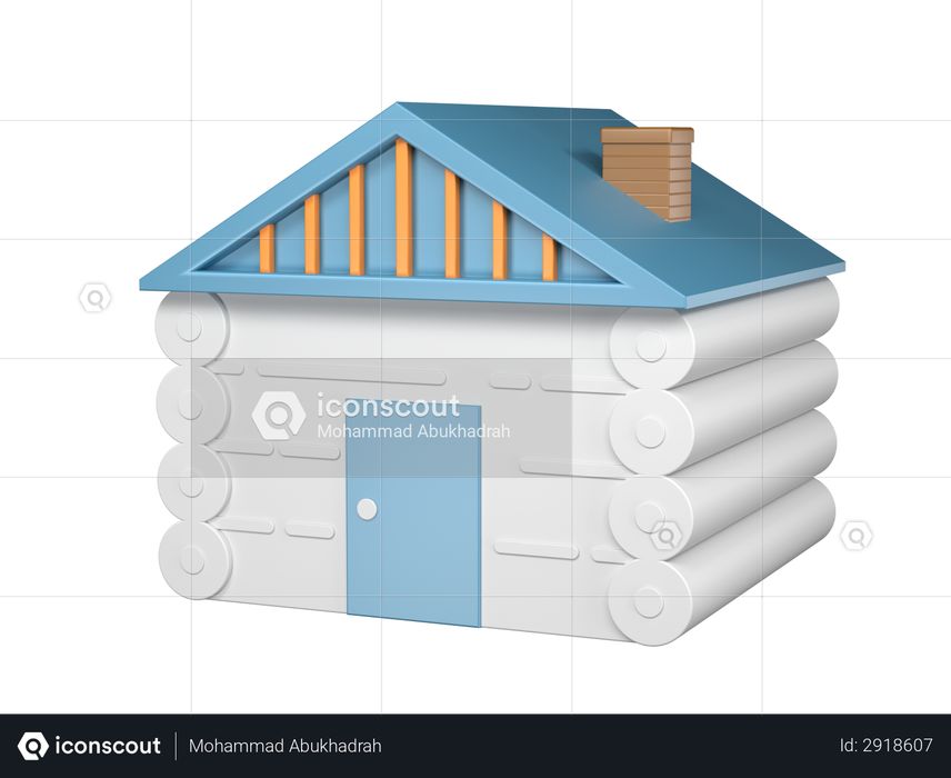 Camping House 3D Illustration