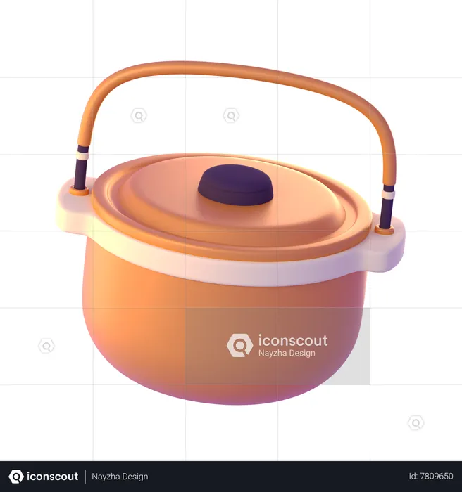 Camping Pot  3D Icon