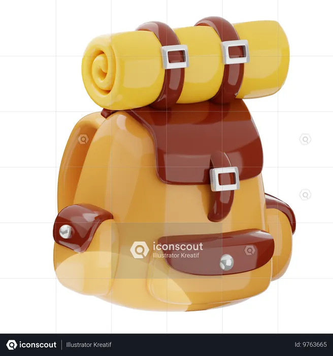 Sac à dos de camping  3D Icon