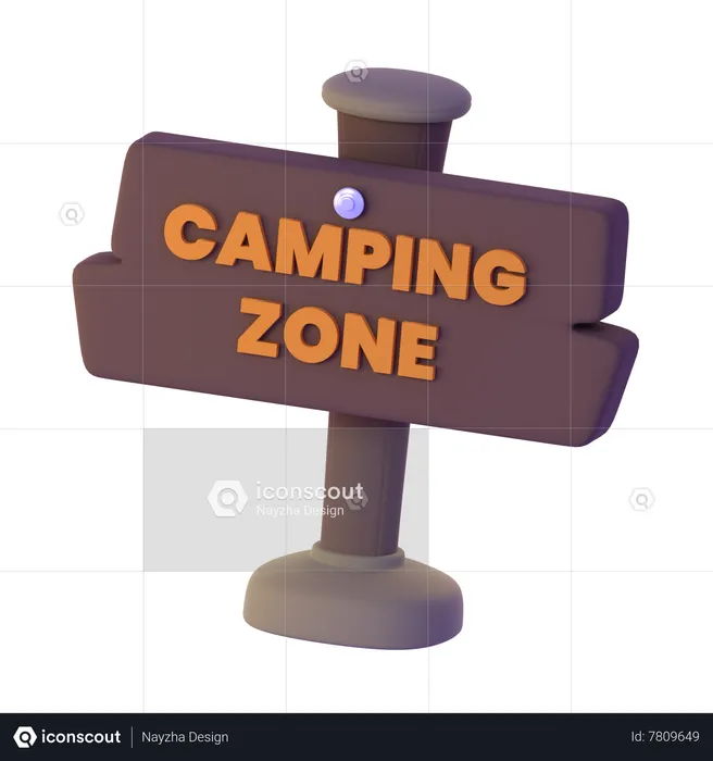 Camping Sign  3D Icon