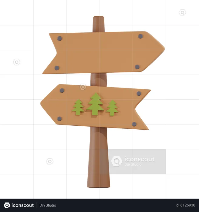 Camping Sign  3D Icon