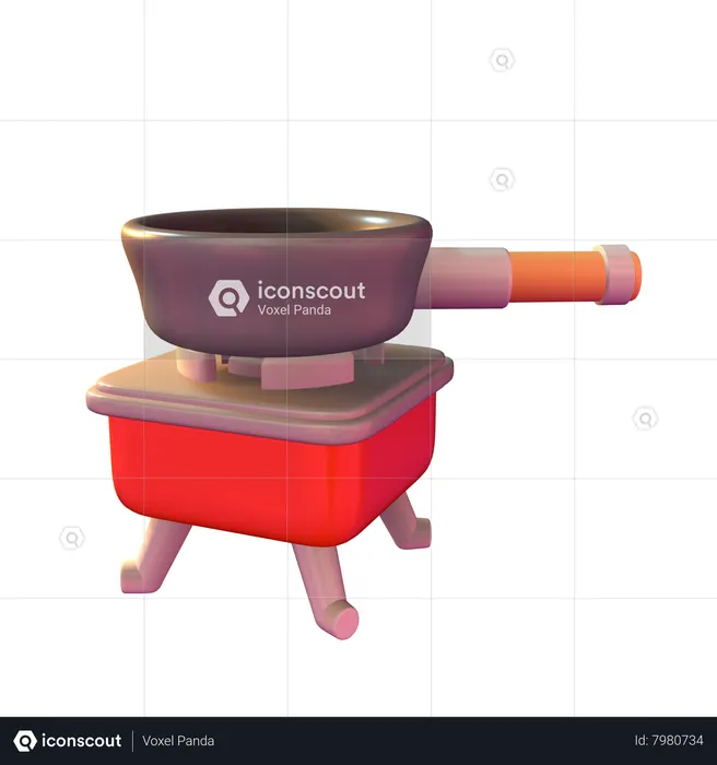 Camping Stove  3D Icon