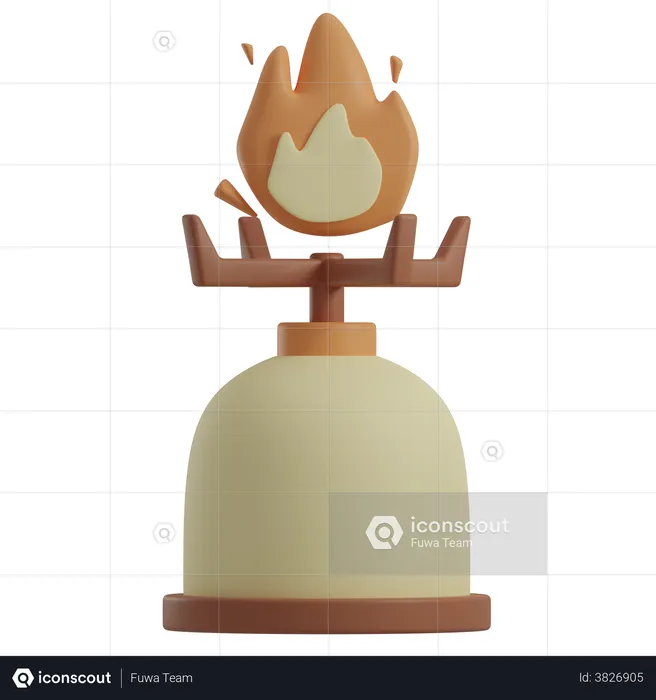 Camping Stove  3D Illustration
