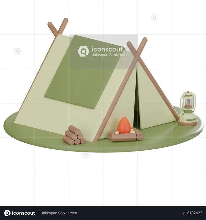 Camping Tent  3D Icon