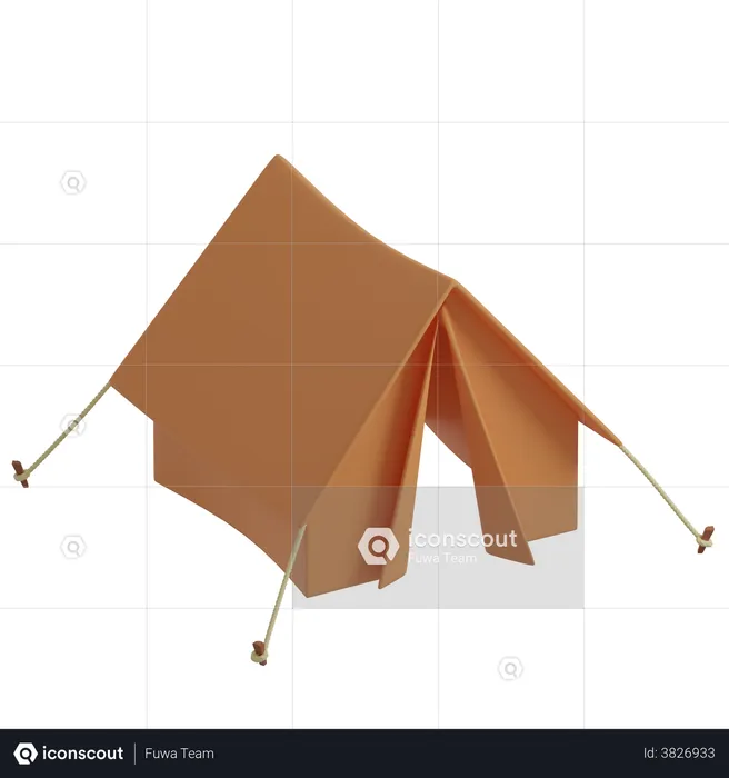 Camping Tent  3D Illustration