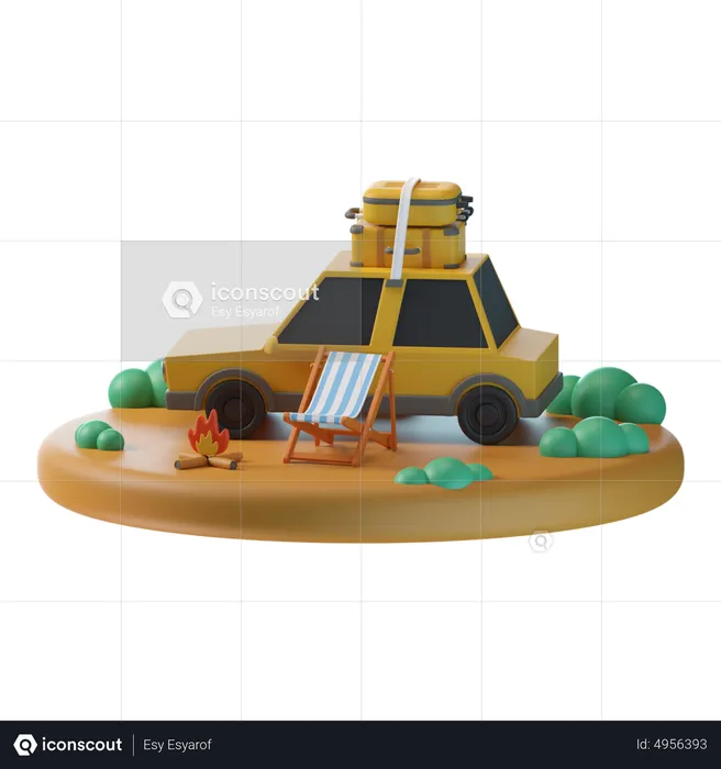 Camping Travel  3D Icon