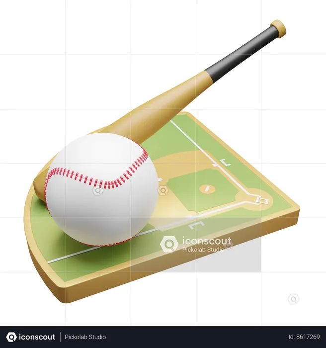 Campo de béisbol  3D Icon