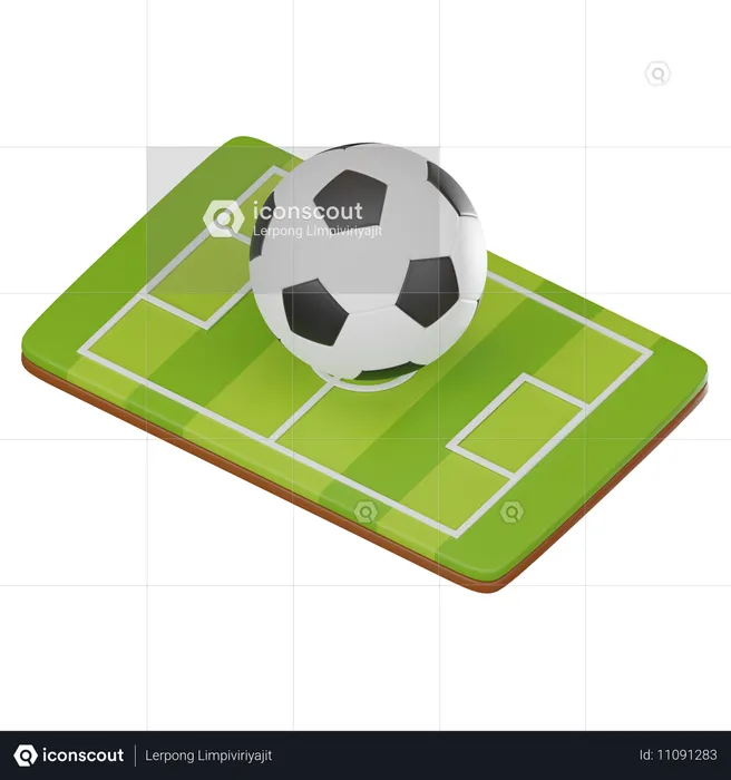 Campo de futbol  3D Icon