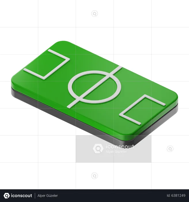 Campo de futbol  3D Icon