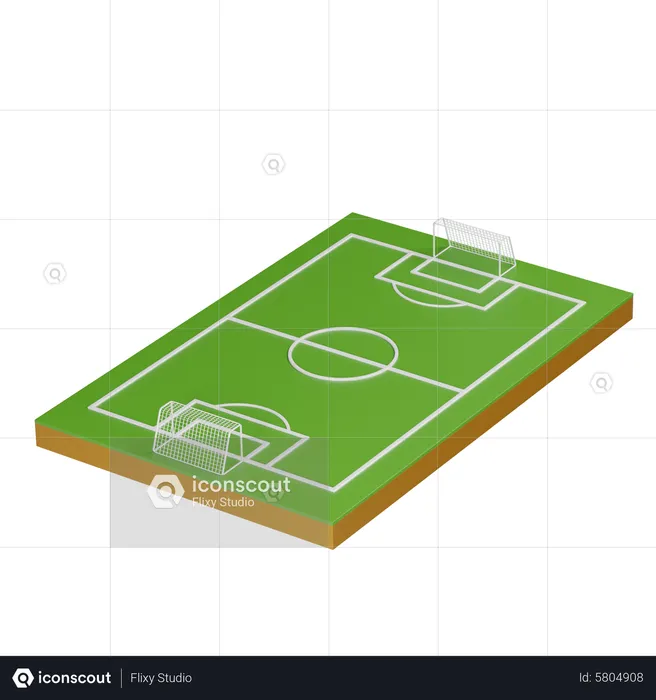 Campo de futebol  3D Icon