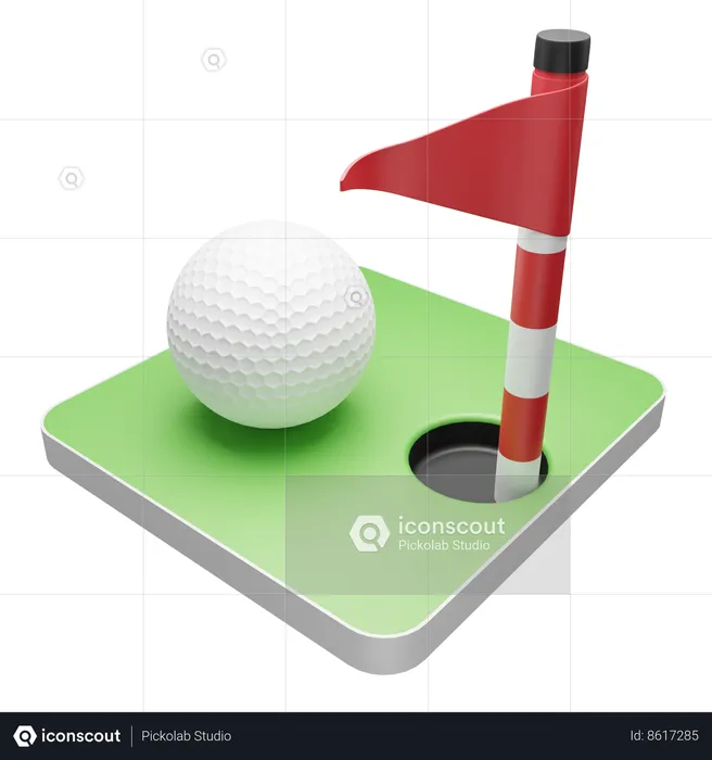 Campo de golf  3D Icon