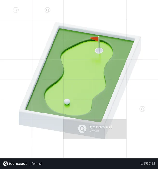 Campo de minigolfe  3D Icon