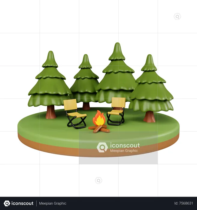 Campsite  3D Icon