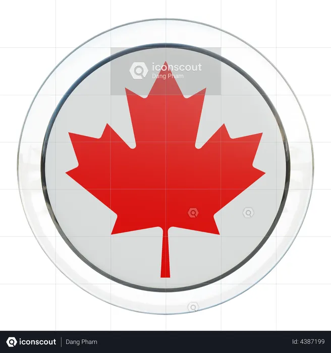 Canada Flag Glass Flag 3D Flag