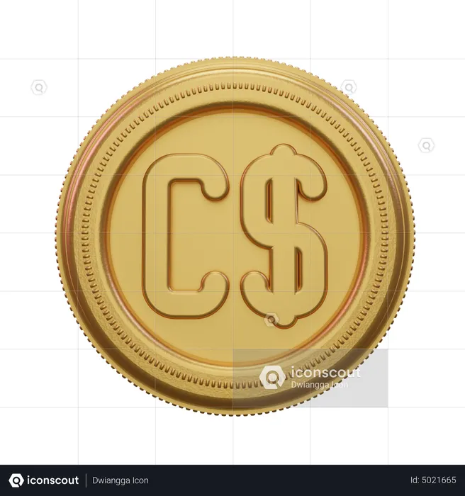Canadian Dollar  3D Icon