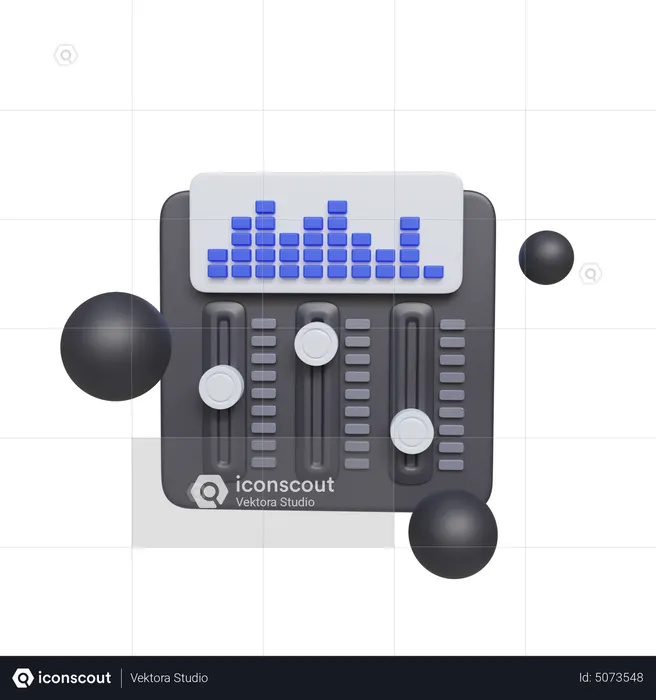 Canal audio  3D Icon