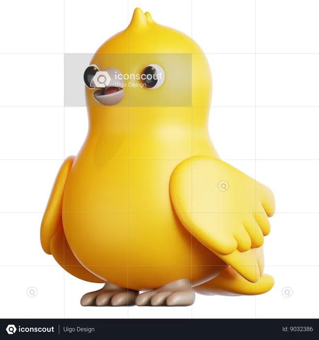 Canary Bird  3D Icon