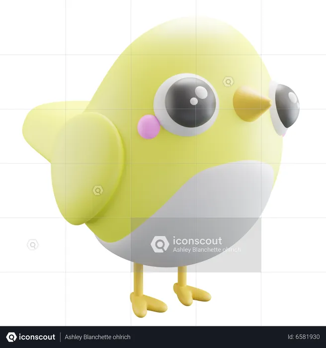 Canary Bird  3D Icon