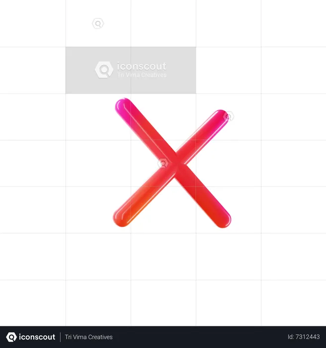 Cancel  3D Icon