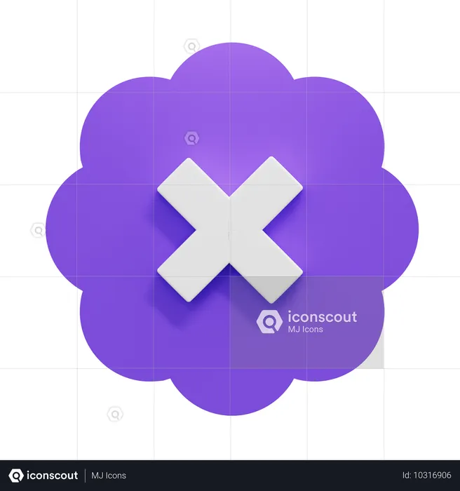 Cancel  3D Icon