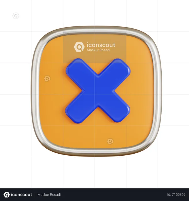 Cancel  3D Icon