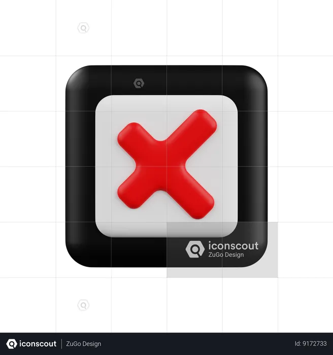 Cancel  3D Icon