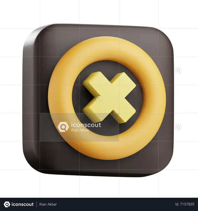 Cancel  3D Icon