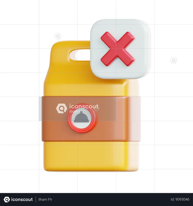 Cancel Food Order  3D Icon